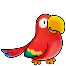 Parrot fluff favourites animal. Cardinal clipart kawaii
