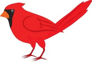Cardinal clipart red bird. Illustration by 