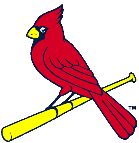Birds on a bat. Cardinal clipart shelby