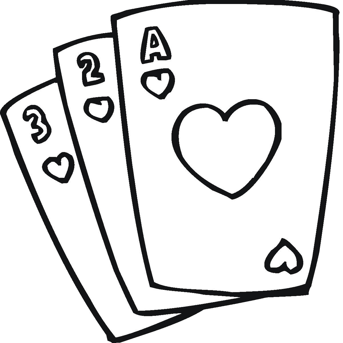card clipart black and white