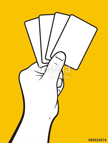 cards clipart hand holding