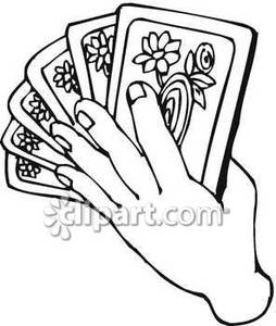 Cards hand holding