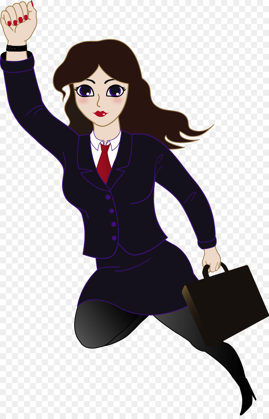 Woman businessperson clip art. Career clipart character
