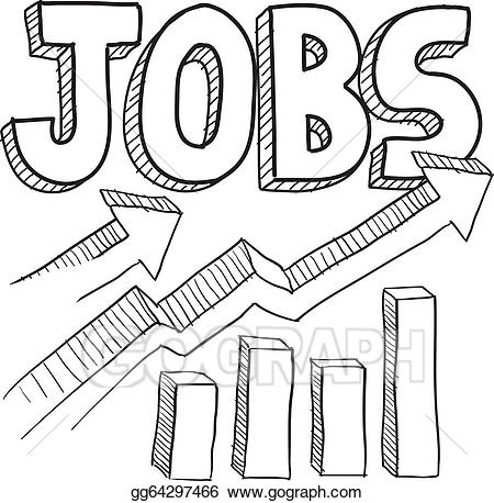 Jobs clipart sketch. Vector art increasing drawing