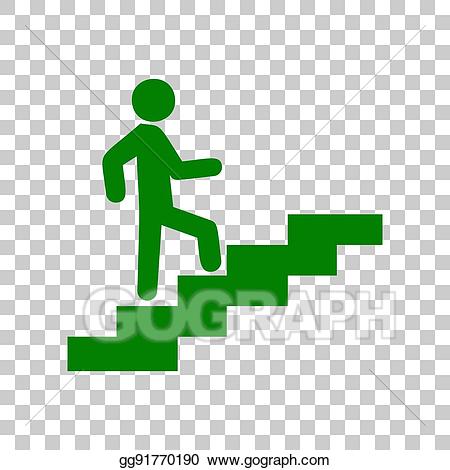 Vector stock man on. Careers clipart stair