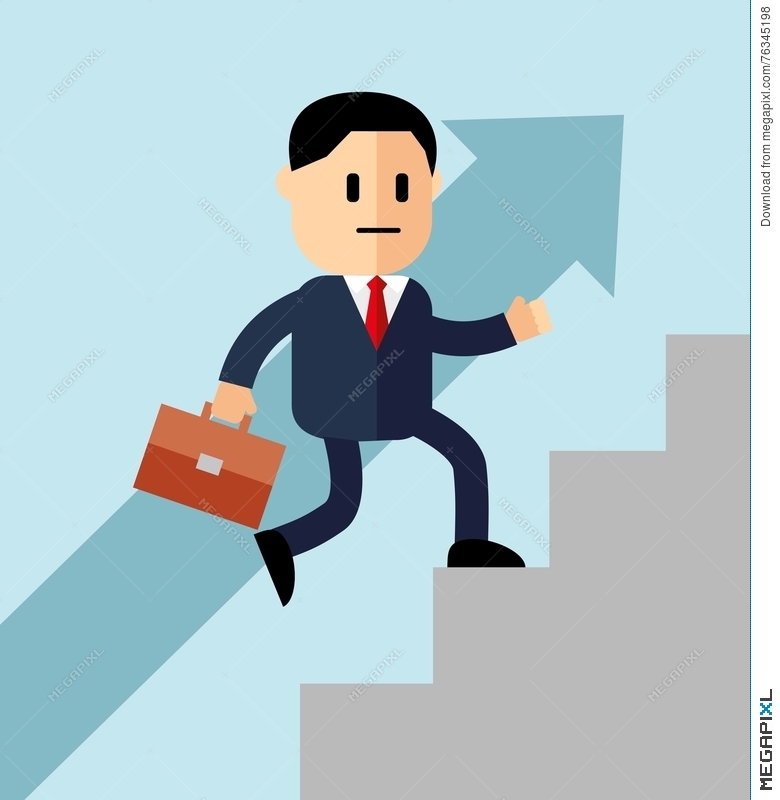 Careers clipart stair. Go up concept career