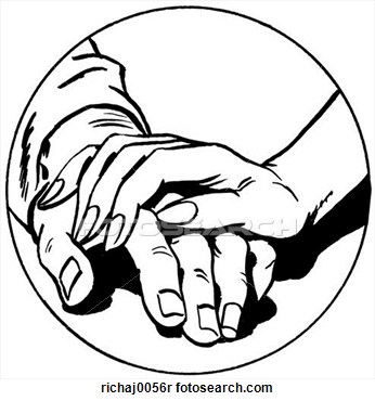caring clipart black and white