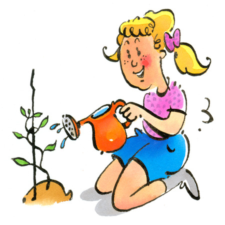 caring clipart care plant