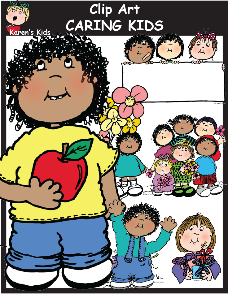 Caring clipart child care. Kids includes images files