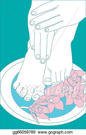 Eps illustration spa and. Caring clipart foot