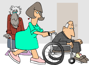 caring clipart retirement home