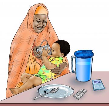 caring clipart sick child