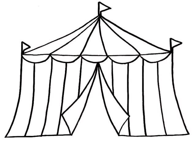 clipart tent line drawing