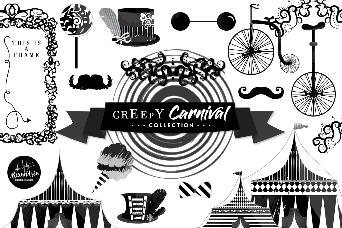 carnival clipart creepy
