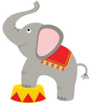 Clip art modern circo. Carnival clipart elephant