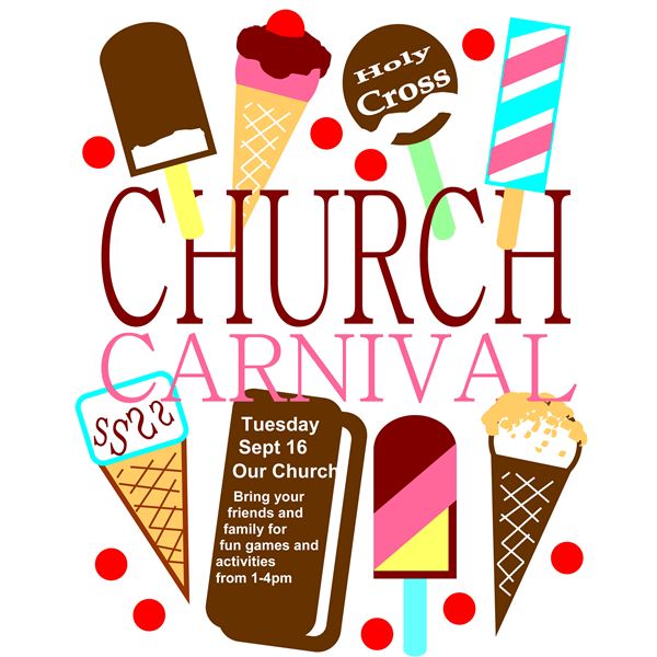 Carnival clipart event.  church flyer templates