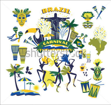 Caribbean stock vector illustration. Carnival clipart logo