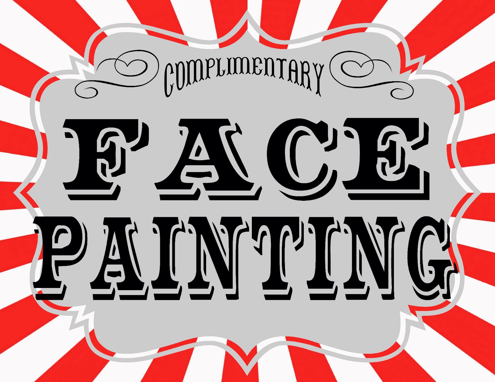 Carnival clipart logo. Face painting pencil and