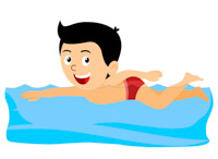 clipart swimming boy swimming