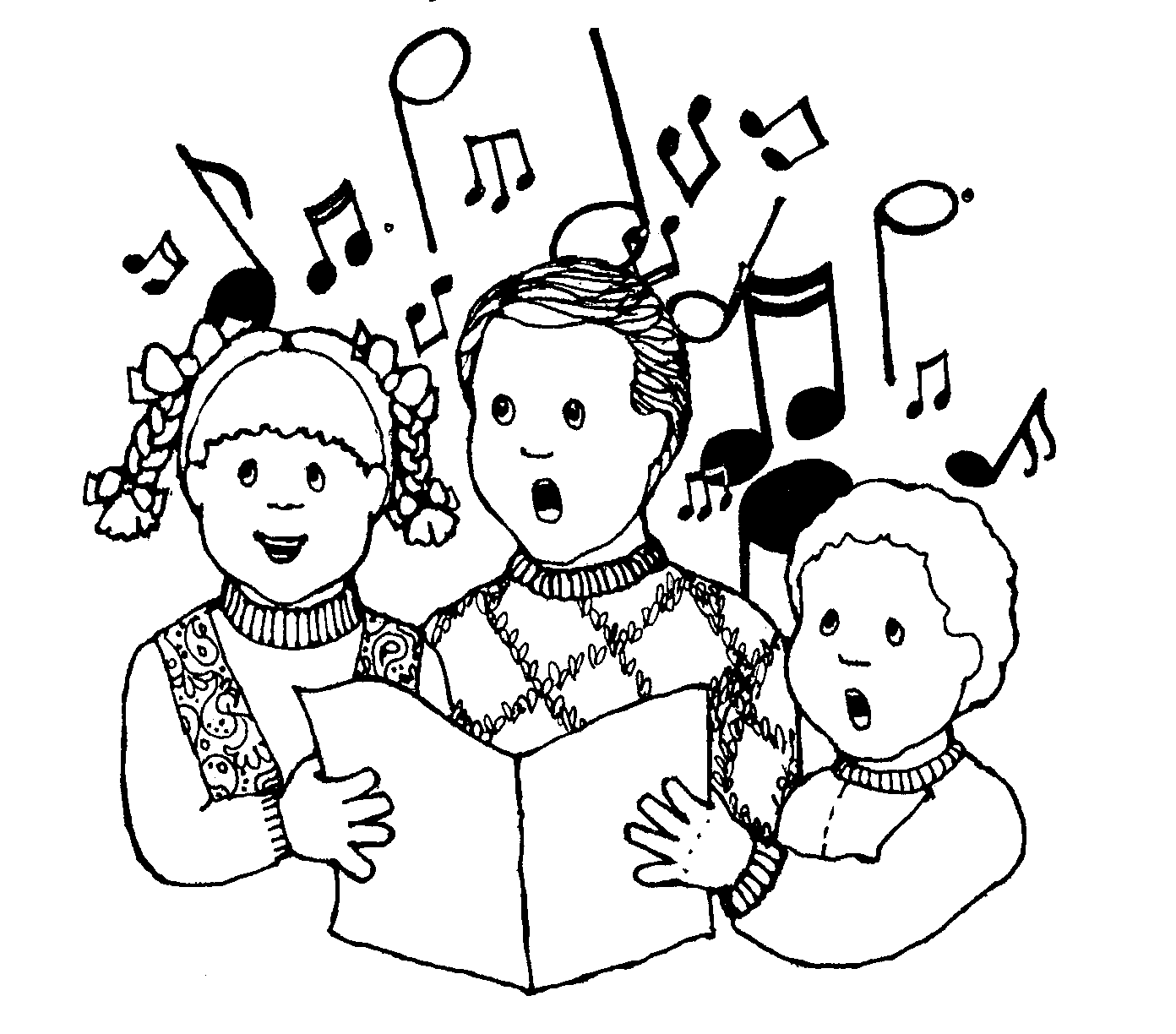 Choir clipart black and white. Caroling archives mormon share