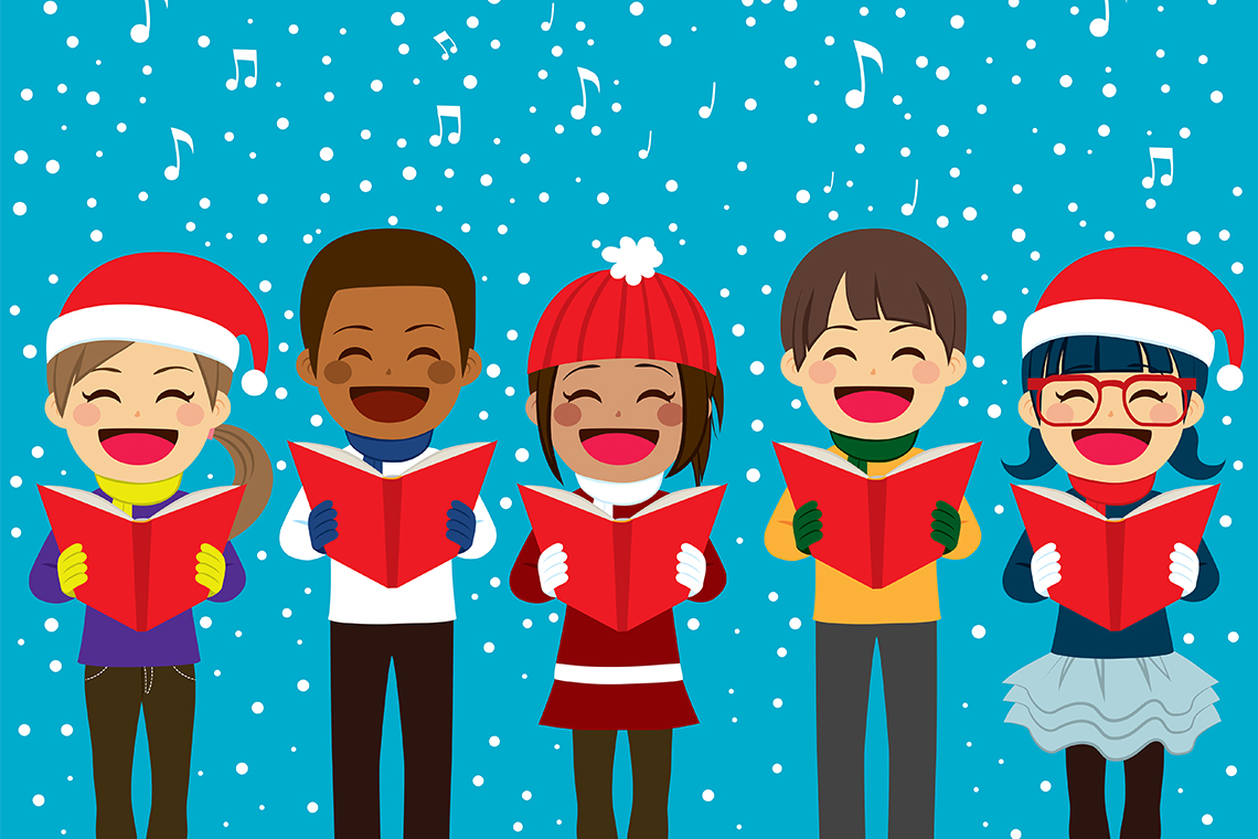 caroling clipart character