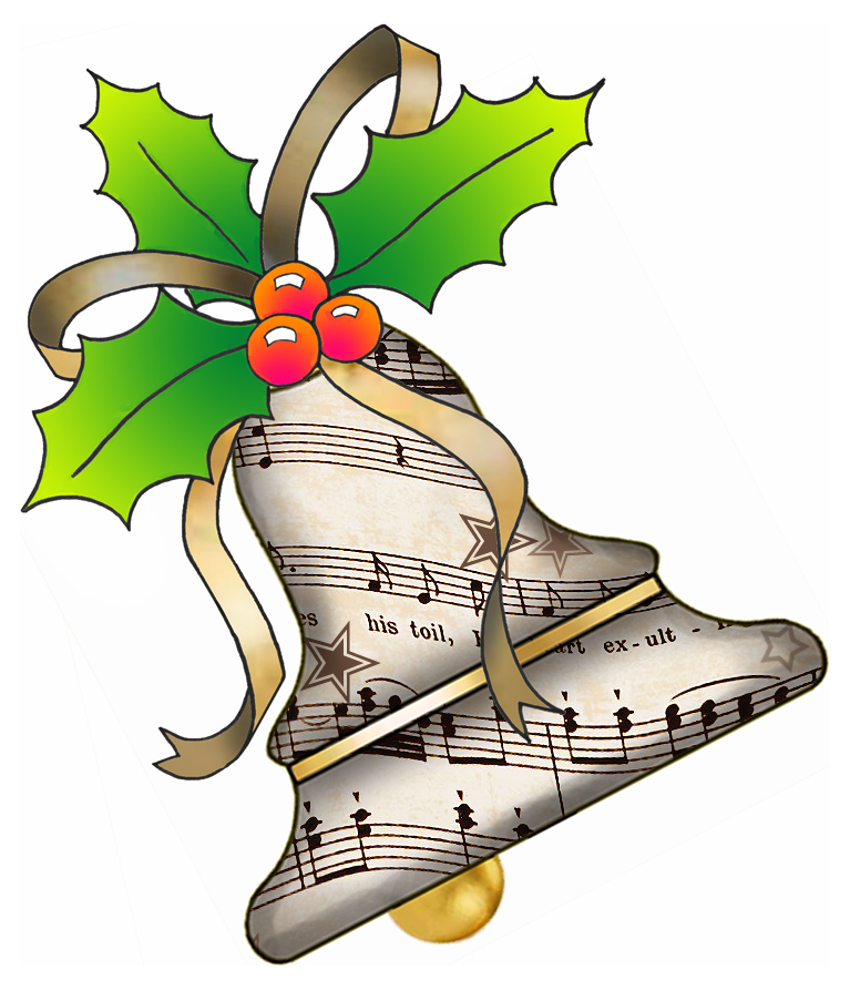 Caroling christmas music notes