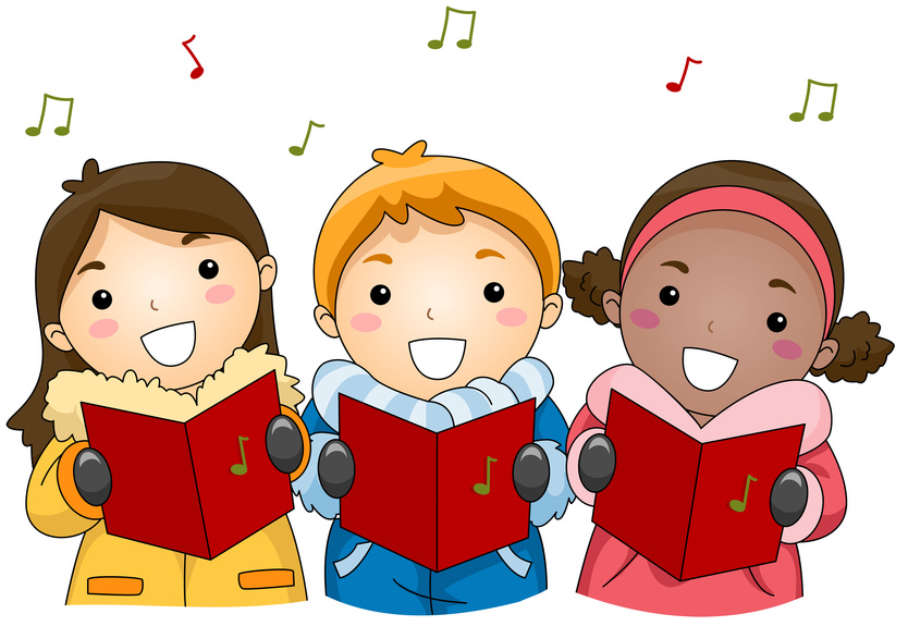 Caroling clipart spirit. Learn french by singing