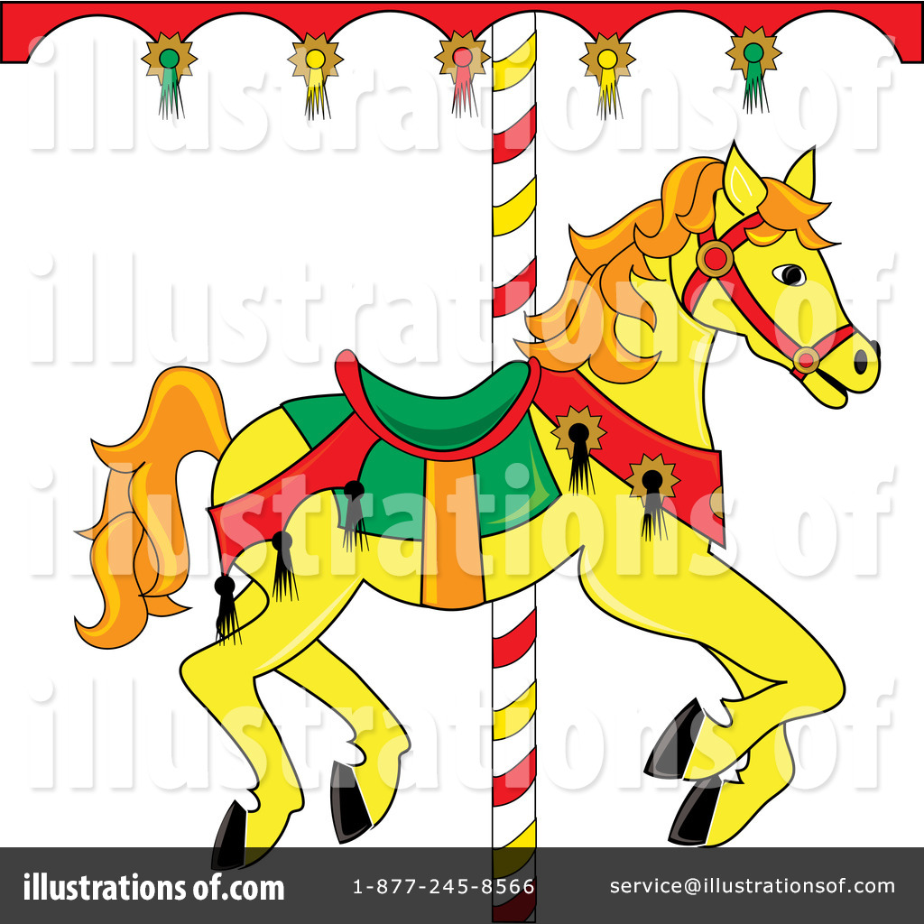 Illustration by pams . Carousel clipart carousel horse