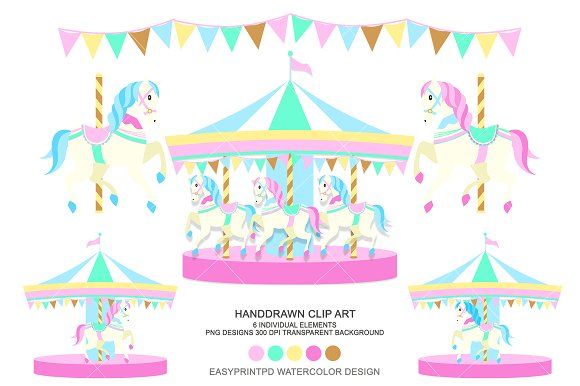 Carousel clipart carrousel. Horse carnival clip art