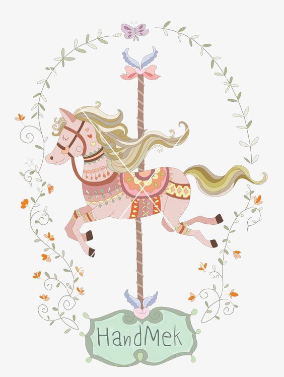 Carousel clipart cartoon. Illustration png 