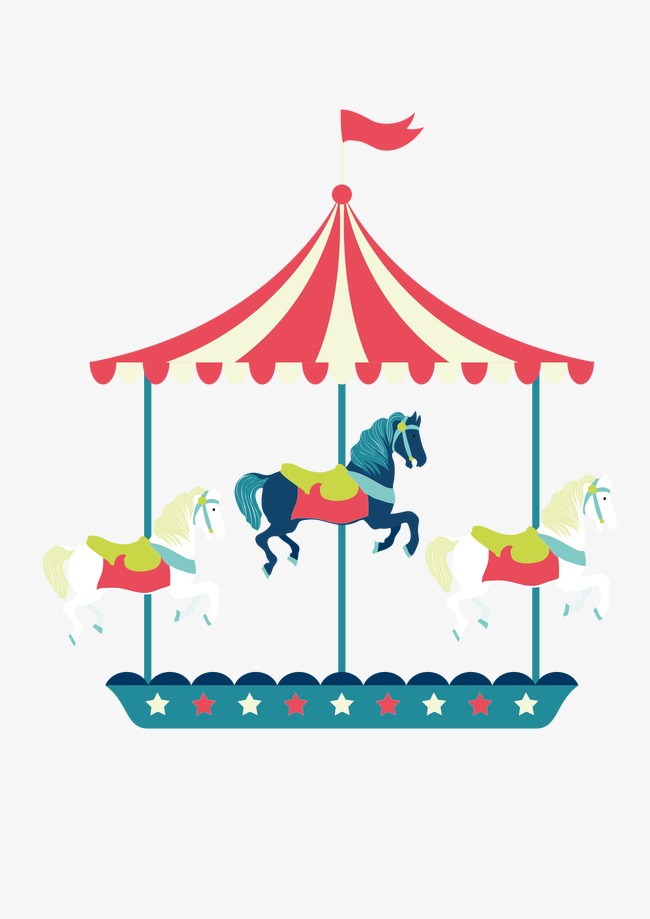 Carousel clipart christmas. Child rides png image