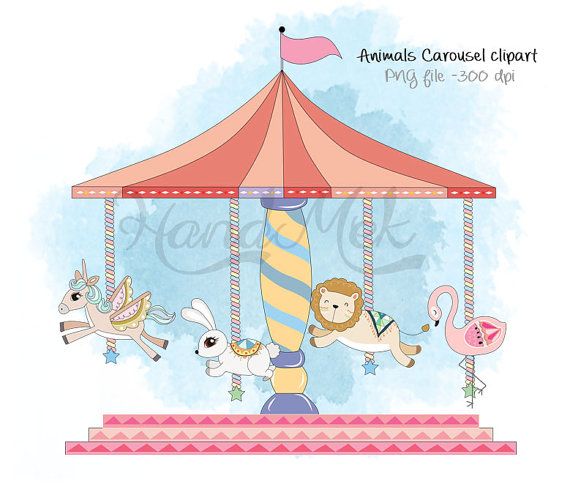 Carousel clipart file. Animals png dpi by