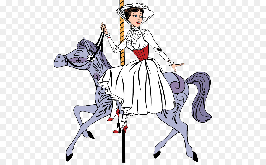 Mickey mouse horse silhouette. Carousel clipart mary poppins carousel