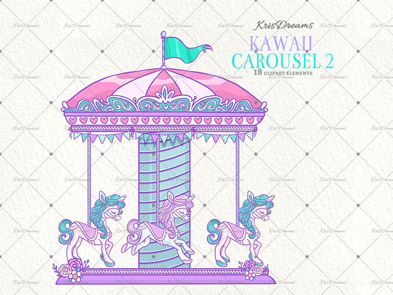 carousel clipart merry go round