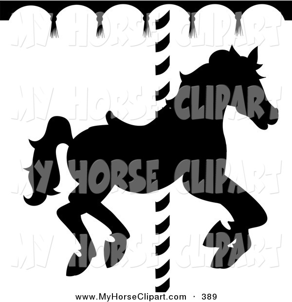 Clip art of a. Carousel clipart pole