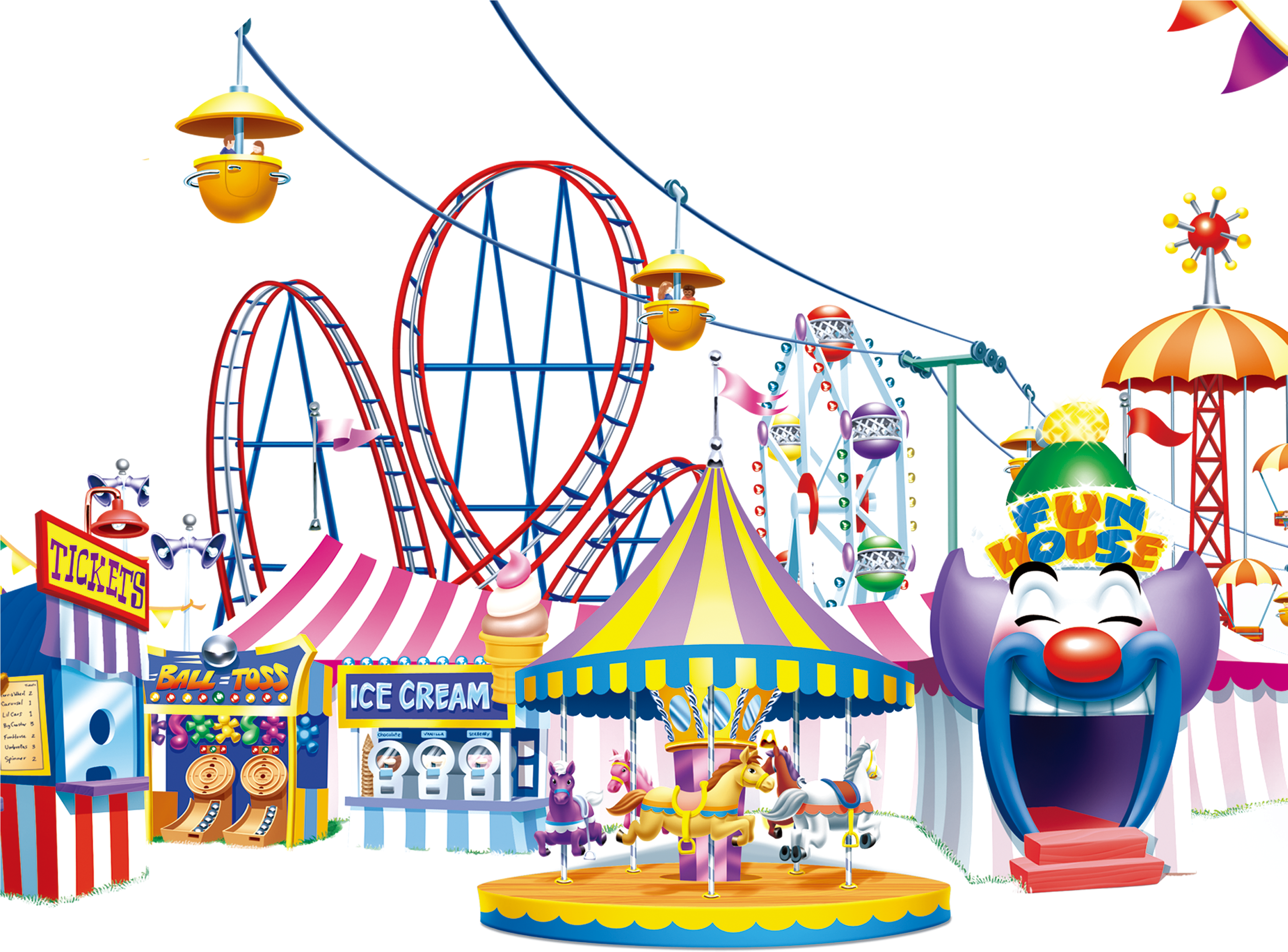 carousel clipart theme park