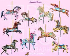 carousel clipart unicorn