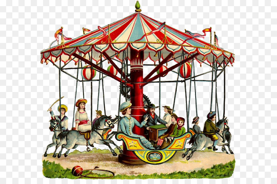Carousel clipart victorian carousel. Park cartoon clown illustration