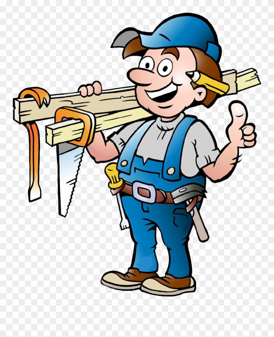 Carpenter clipart job. No too small cartoon