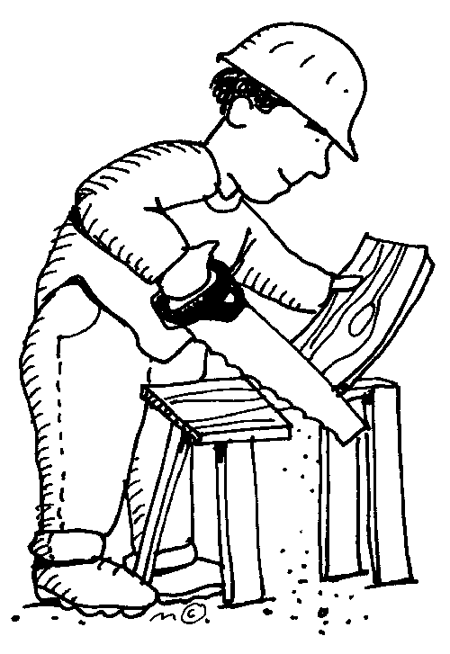 carpenter clipart sketch