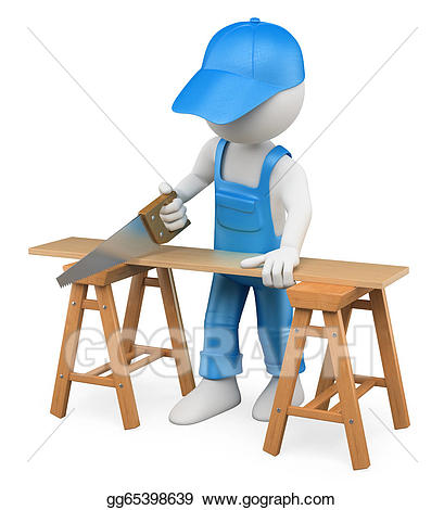 Stock illustrations d white. Carpenter clipart table