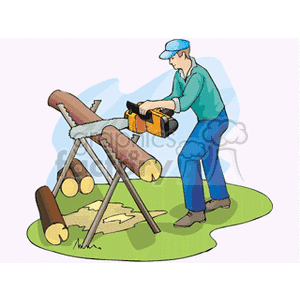 chainsaw clipart logger