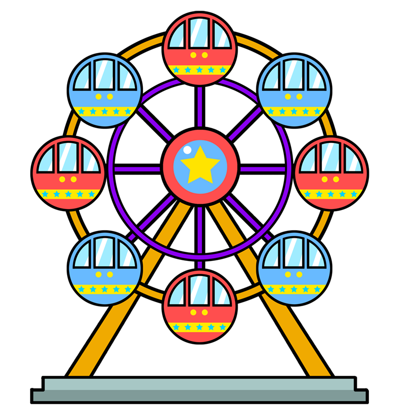 Parade clipart animated. Ferris wheel carriage free