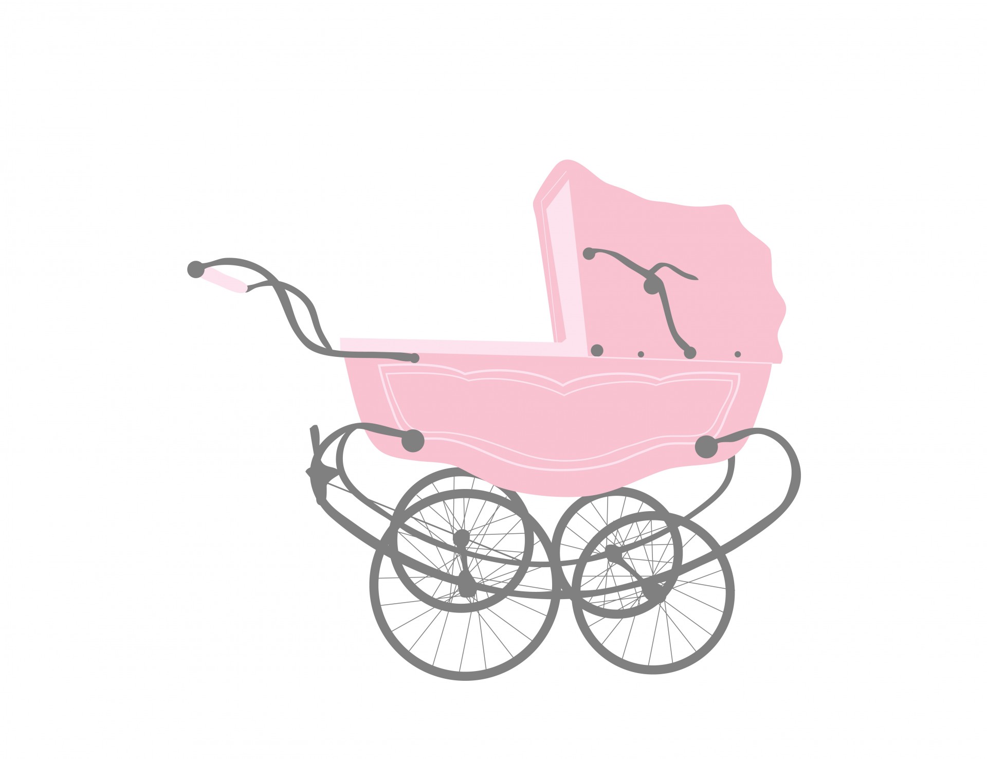 carriage clipart baby girl