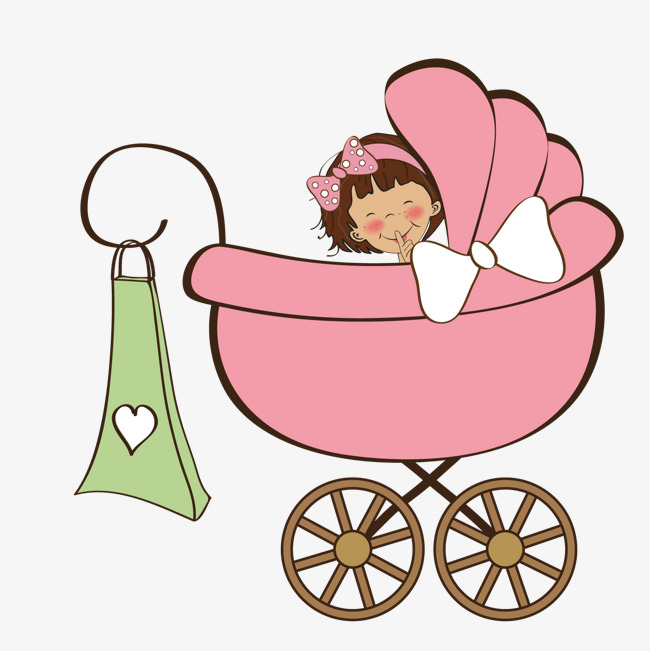 Carriage clipart baby girl, Carriage baby girl Transparent FREE for ...