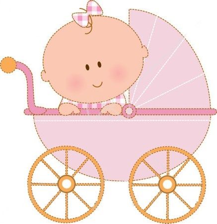 carriage clipart baby girl