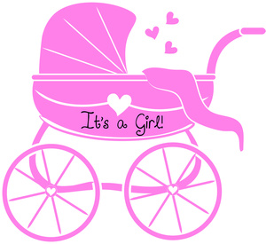 carriage clipart baby girl