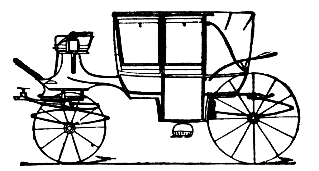 carriage clipart black and white