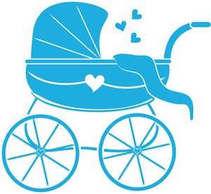 Carriage clipart blue. Baby 