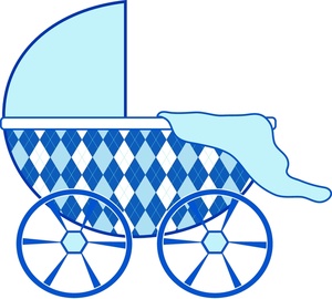 Free baby image computer. Carriage clipart blue
